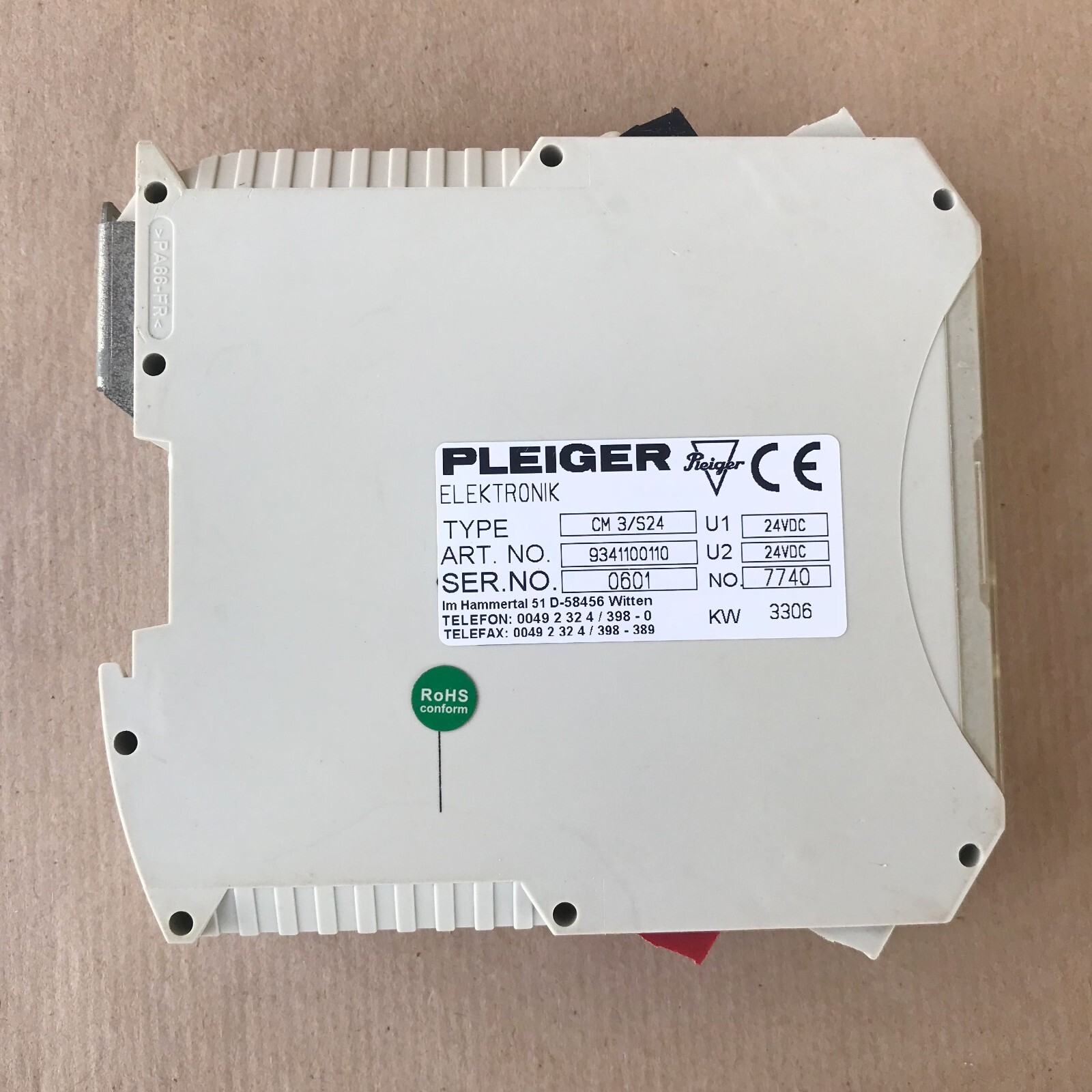 Pleiger CM3/S24 Control Module 9341100110