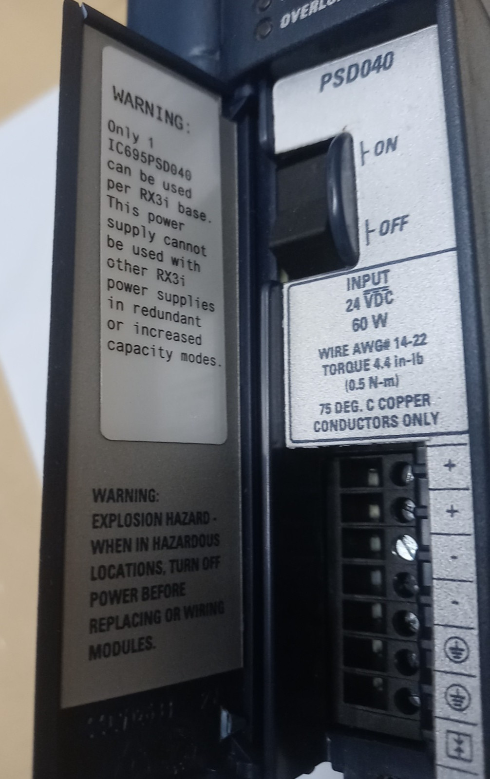 GE ACC400 IC695ACC400-AA PLC With GE PSD40 POWER SUPPLY Same As Pictures