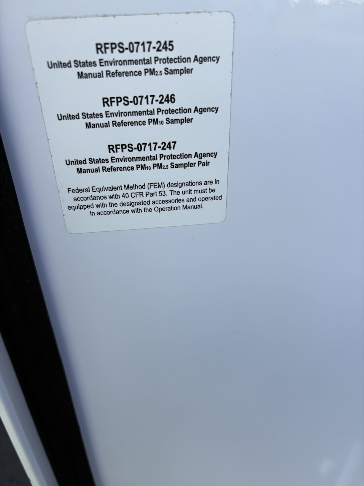 Met One E-SEQ-FRM Sequential Reference Particulate Sampler Air Quality Instrumnt