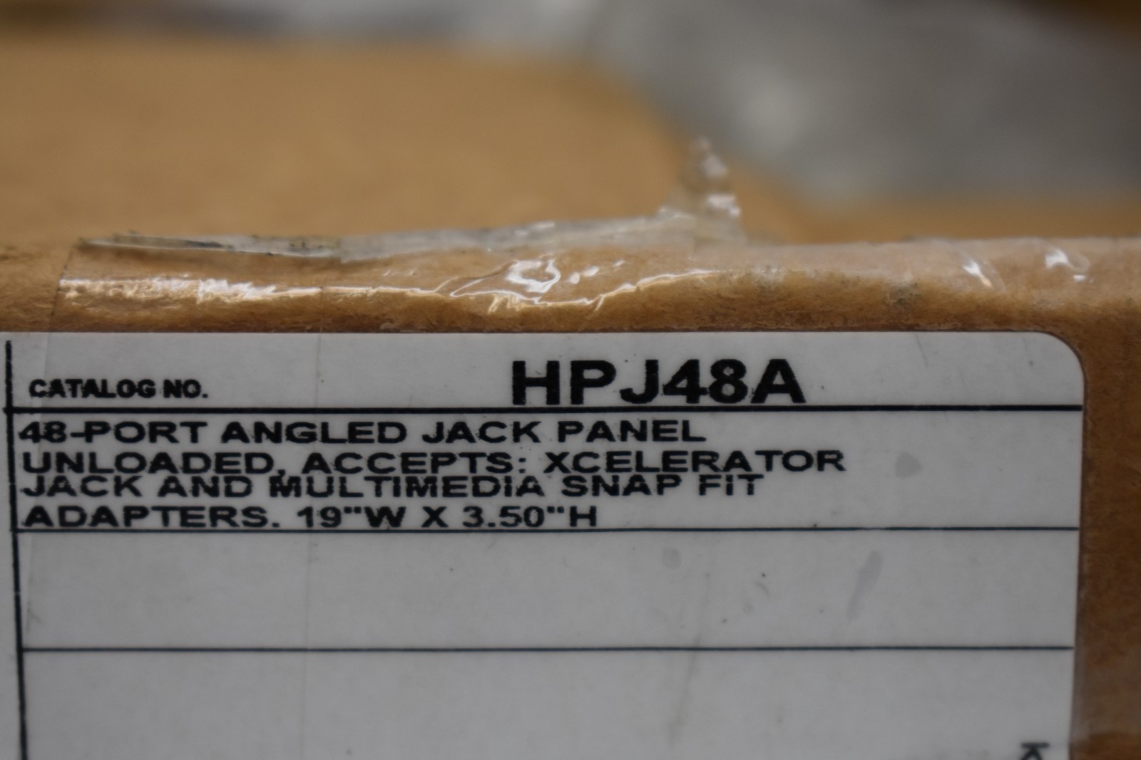 Hubbell 48-Port Angled Jack Panel Unloaded Accepts Xcelerator 19″ x 3.50″ HPJ48A