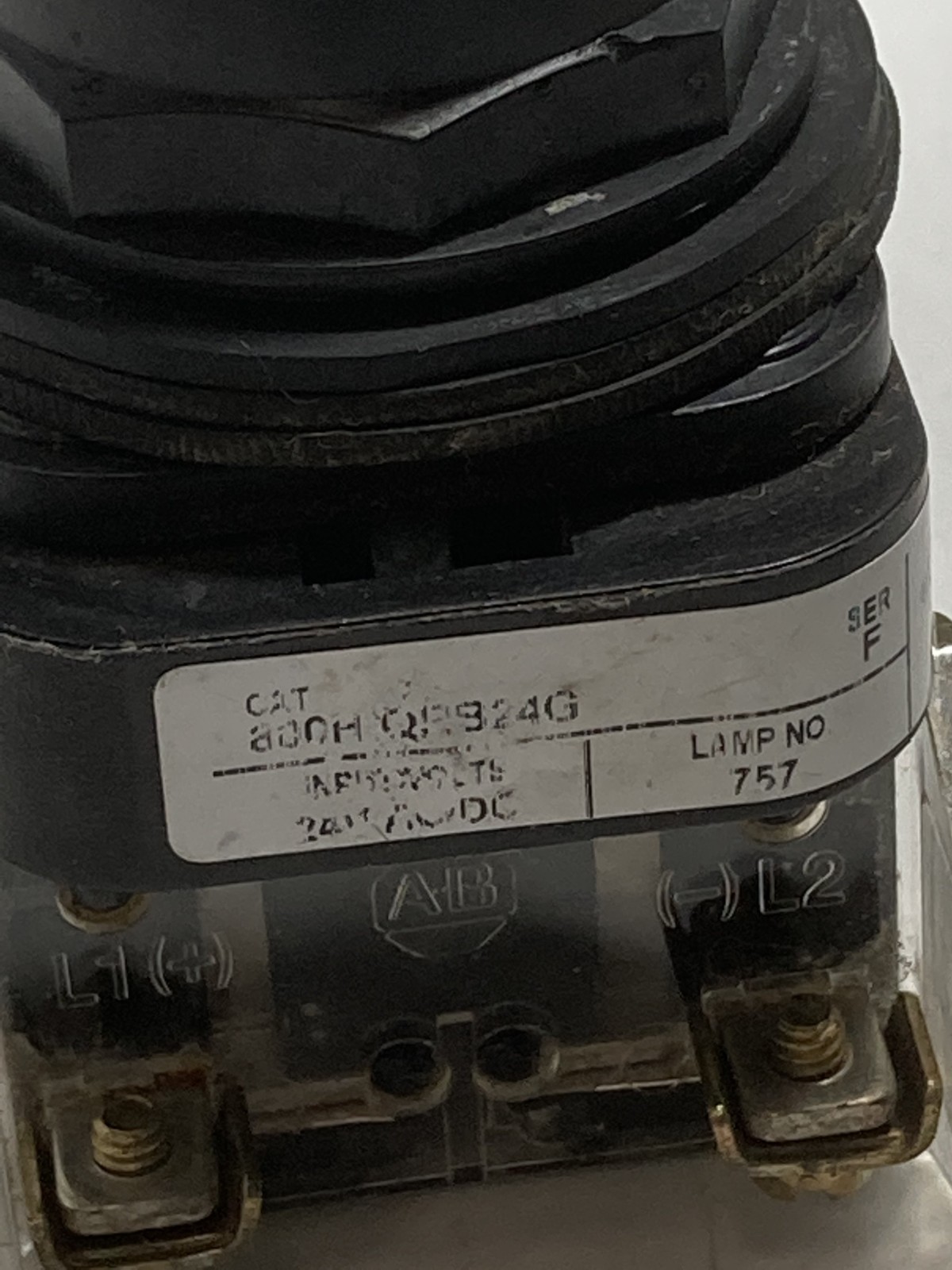 ALLEN BRALDEY 800H-QRB24G PUSHBUTTON MOMENTARY 1NO/1NC GREEN 24V SERIES F