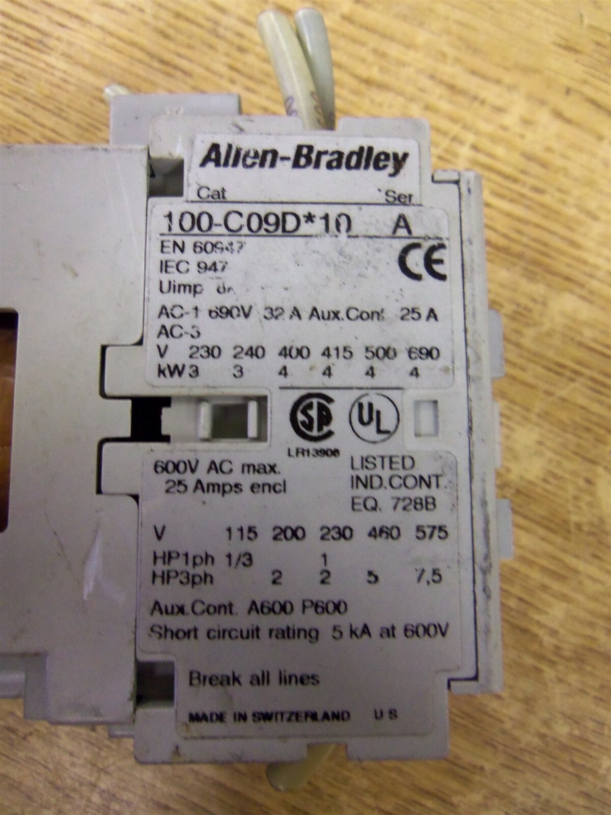 Allen Bradley 100-C09D*10 24VDC Contactor Series A *FREE SHIPPING*
