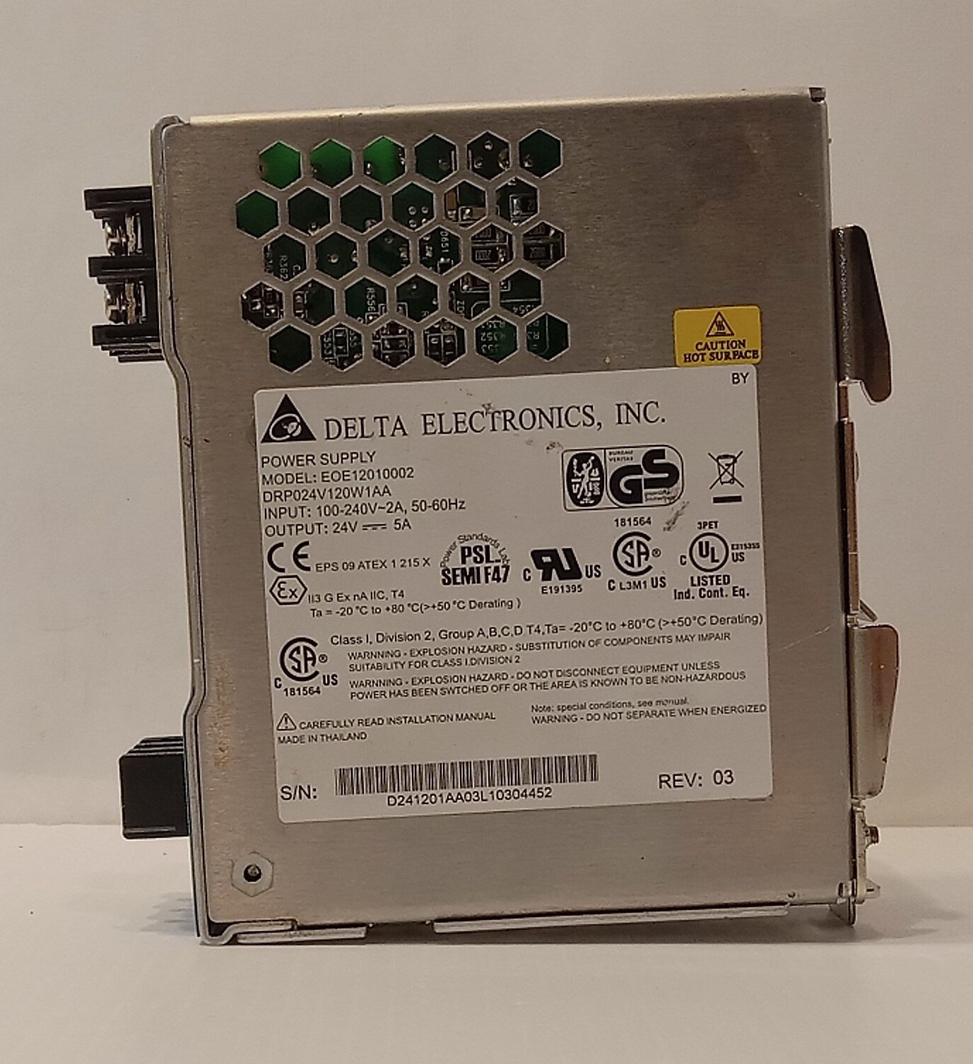 1 USED DELTA ELECTRONICS EOE12010002/DRP024V120W1AA POWER SUPPLY *MAKE OFFER*