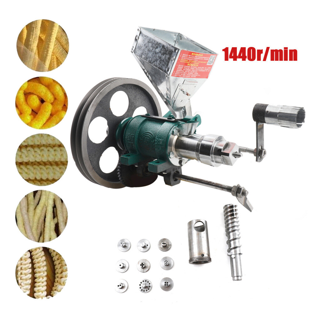 Puffed Food Extruder for Making Cornflakes, Hollow Sticks Made of Corn and Rice