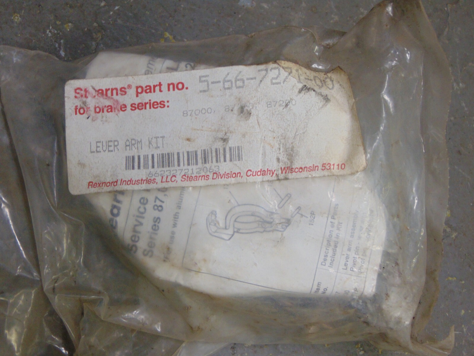 NEW STEARNS 5-66-7271-00 LEVER ARM KIT