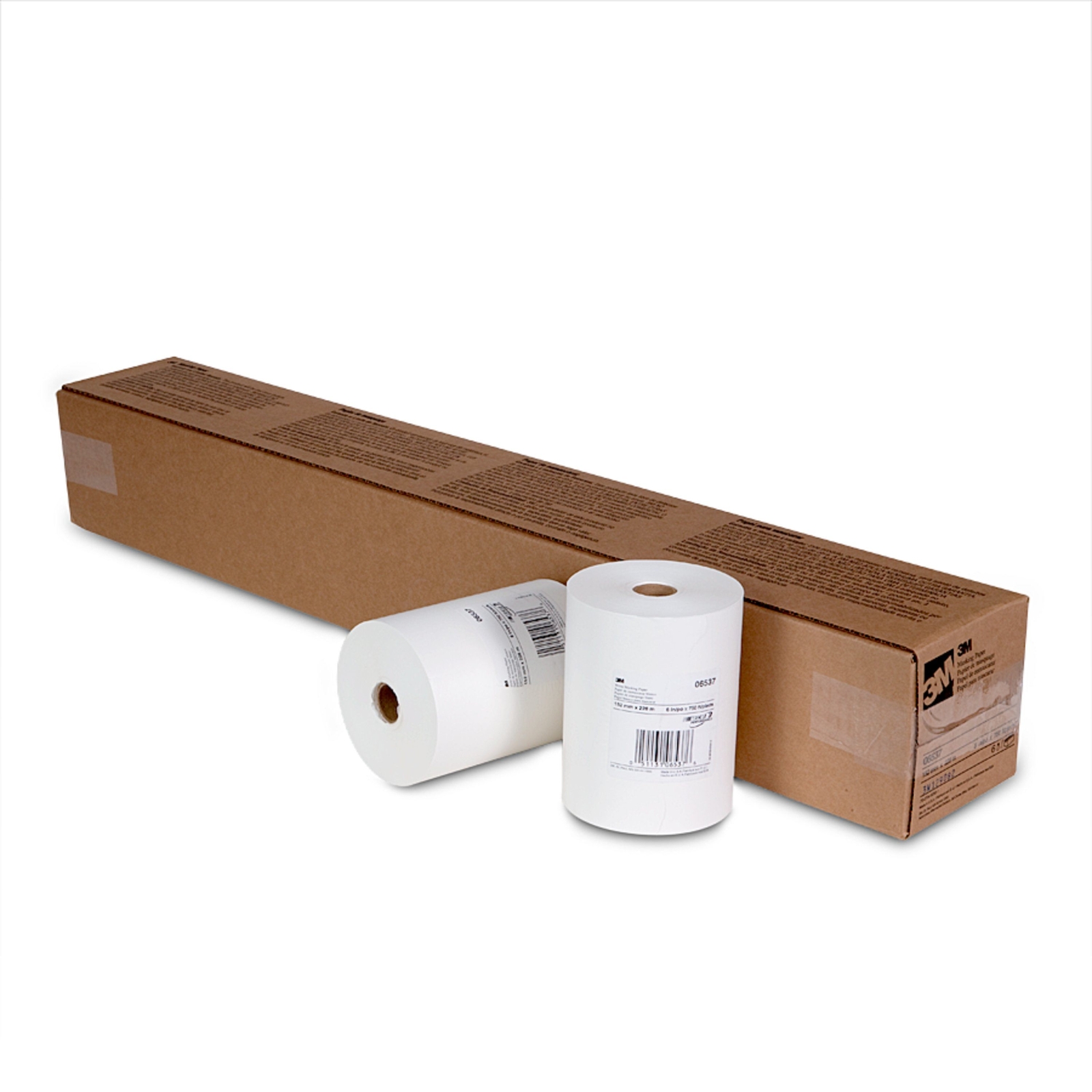 3M White Masking Paper, 06537, 6 in x 750 ft, 6 per case (Case of 6)