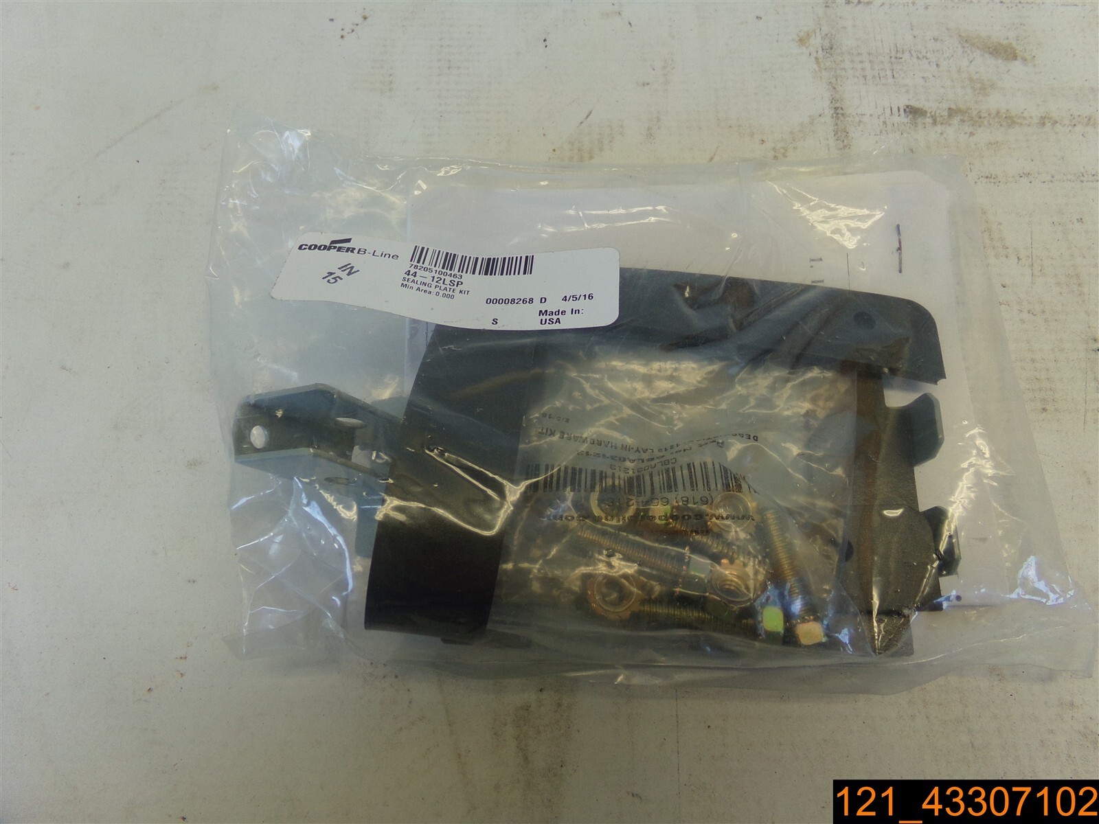 Cooper B-line Lay-In Wireway Sealing Plate 44-12LSP