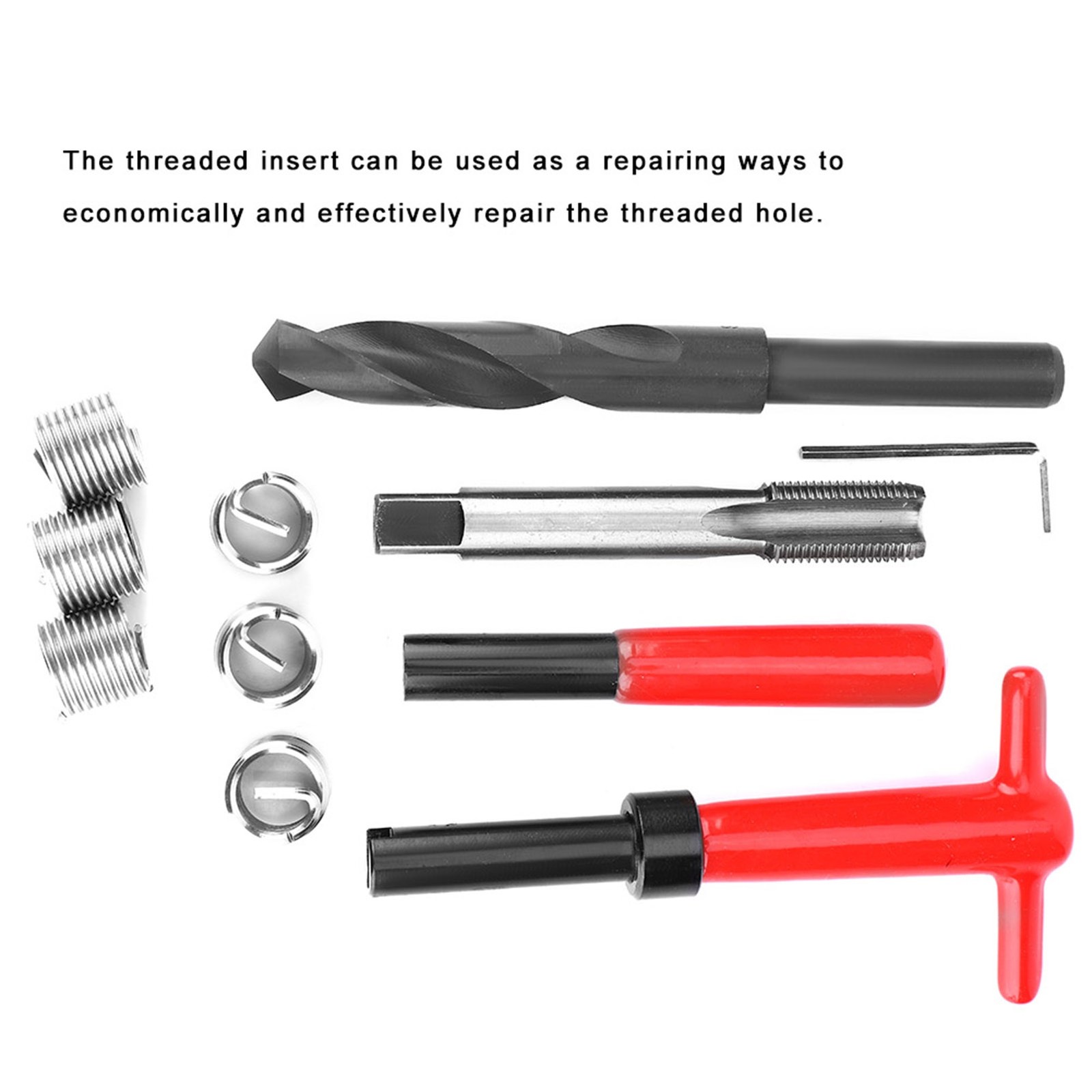 11Pcs Thread Repair Kit Durable Tap Insertion Tool For Auto Parts Stainless NEW