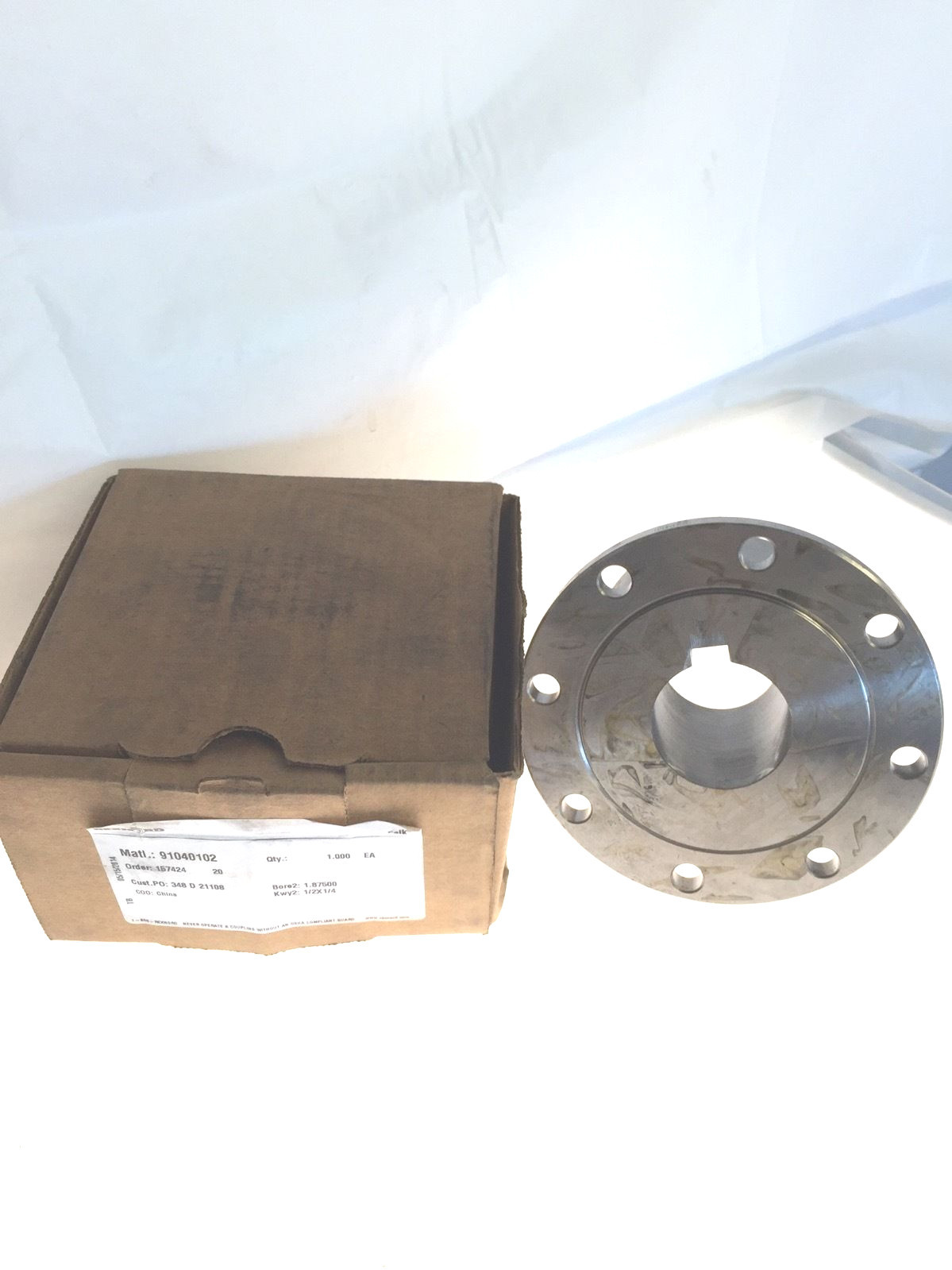 REXNORD FALK 1060T 31/35 SHAFT HUB 54.0000 BORE with K/W NON-STK NIB! (H262)
