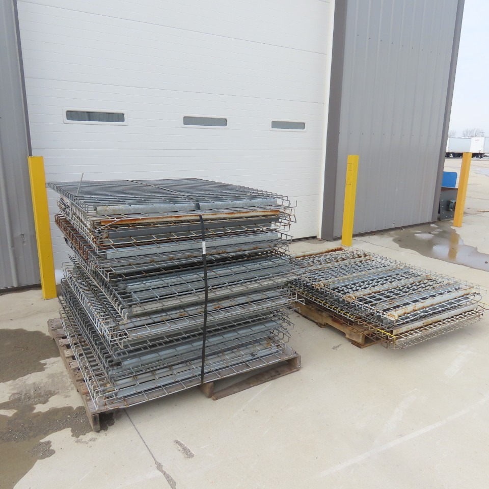 42″ Shaved Pin/Teardrop Warehouse Pallet Racking Beam Upright Decking 12-Section