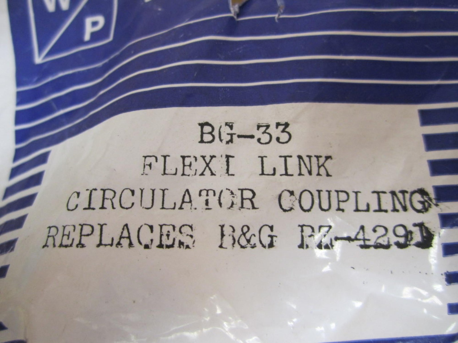 Westwood BG-33 Flexi Link Circulator Coupling BG33