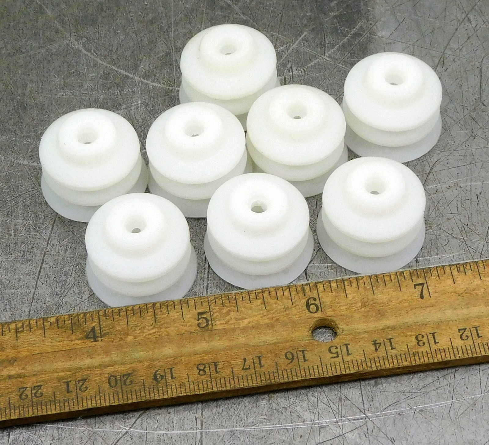 EDCO USA XP-2B25 Double Bellows Vacuum Suction Cup 25mm DIA Lot of Eight (8)