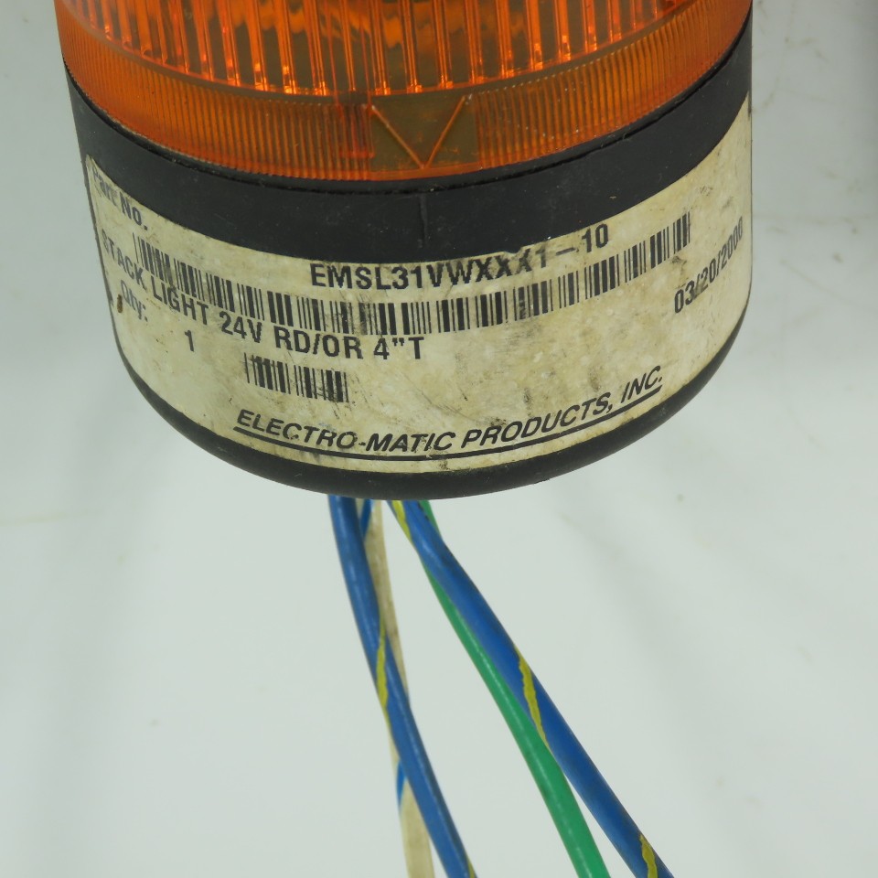 Electro-Matic EMSL31VWXXX1-10 Light Stack Tower Red/Orange 24V 6-1/4″ OAL Lot/3