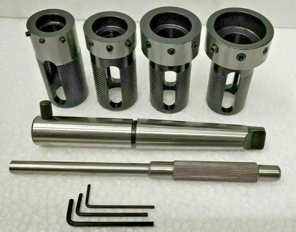 Lathe Tailstock Die Holder Box Set Of 4 Floating Type MT3 SHANK Holds Metric Die