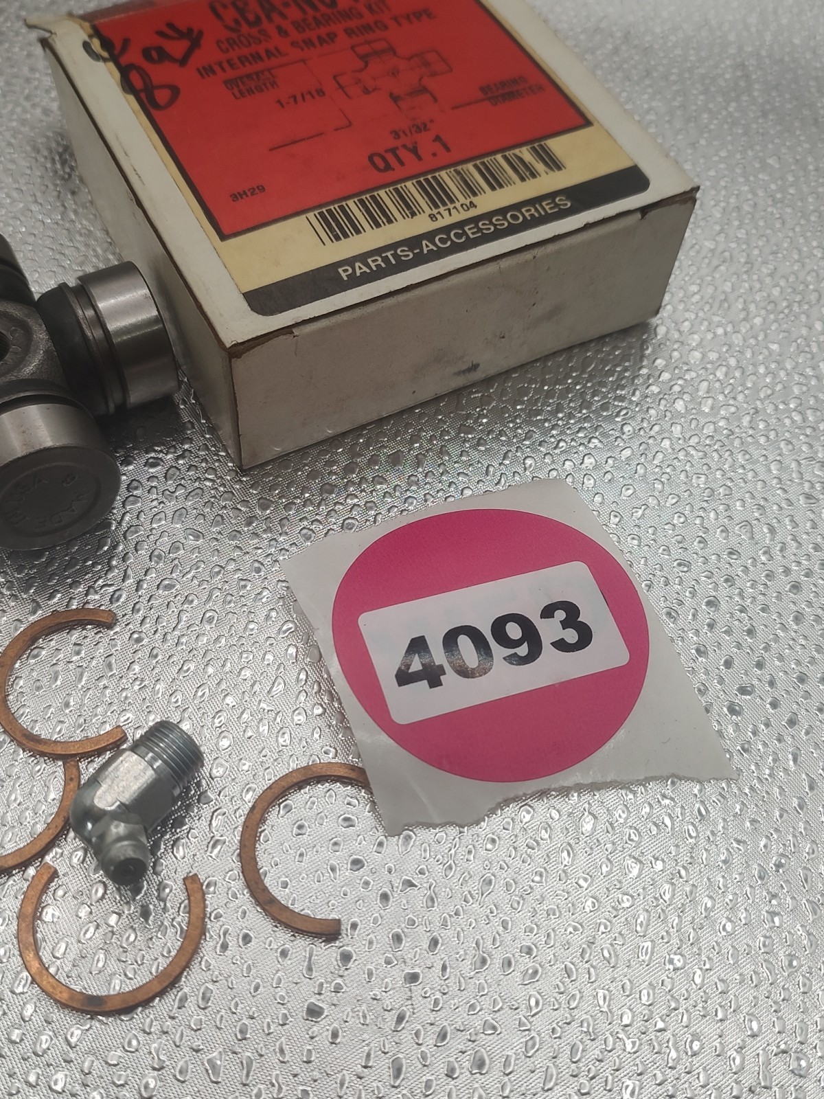NEW Tisco CBA-N6-K Cross & Bearing Kit External Snap Ring Type