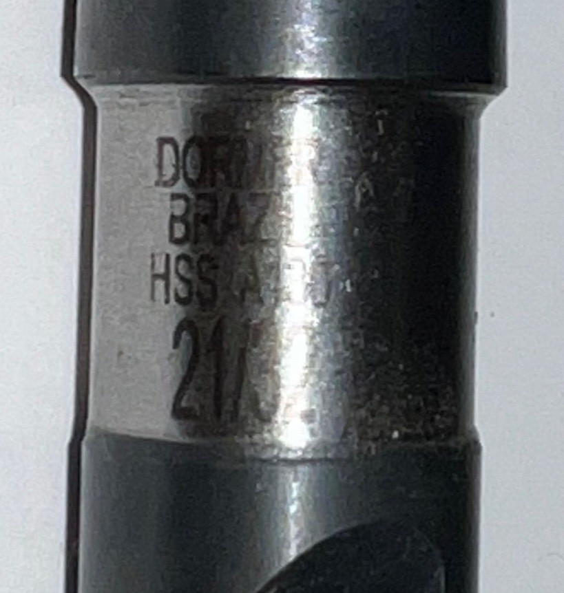 DORMER TAPER SHANK DRILL BIT 118° A130 2MT 21/32″ CUT DIA. 5-1/4″ LOC 8-7/8″ OAL