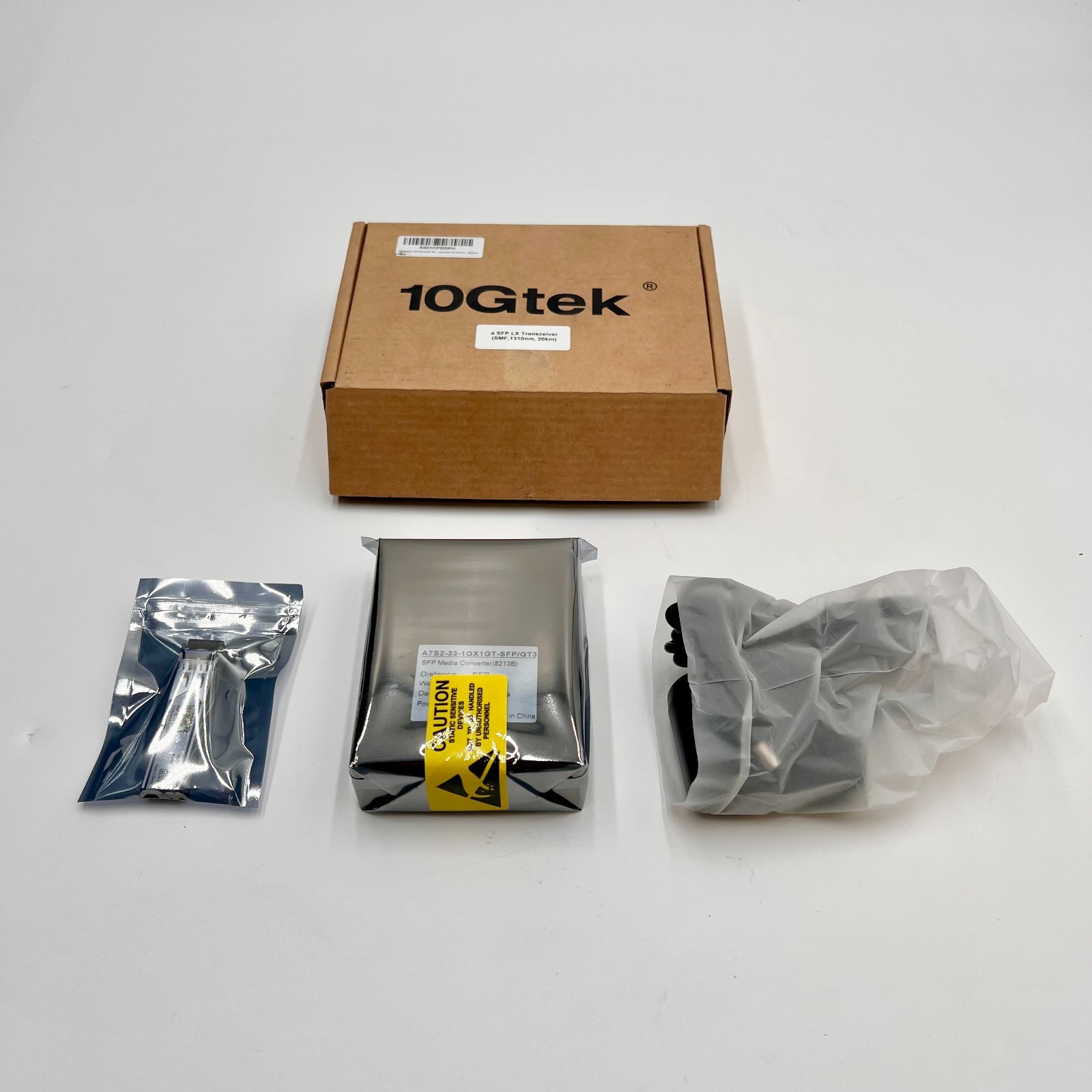 10GTEK GIGABIT ETHERNET SINGLEMODE LC FIBER MEDIA CONVERTER | NEW OPEN BOX