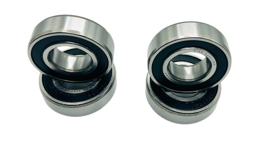 XiKe (4 Pack) 6205-2RS Double Sealed Deep Groove Ball Bearings, 25x52x15mm