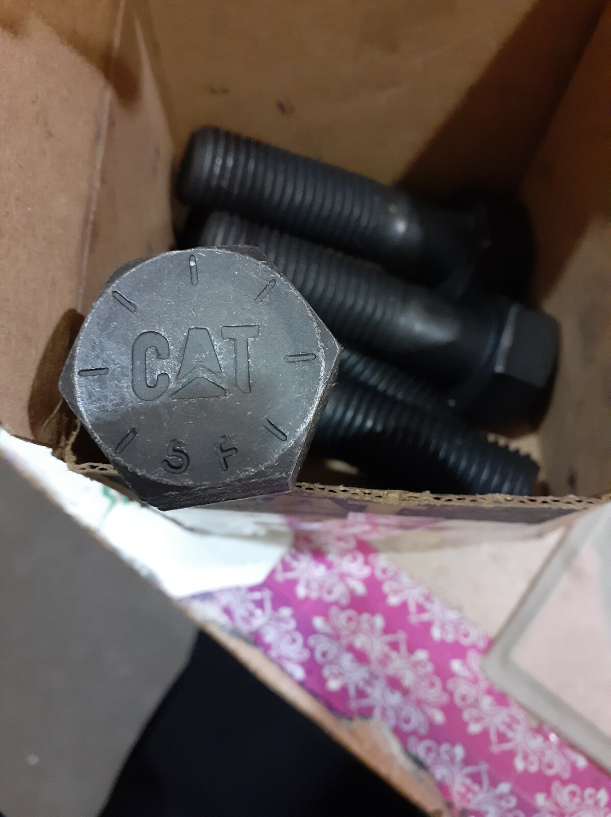 LOT OF 5 NEW 5F CAT CATERPILLAR 114-0358 4-13/16″ long HEAD HEAD BOLT (WL45-1)