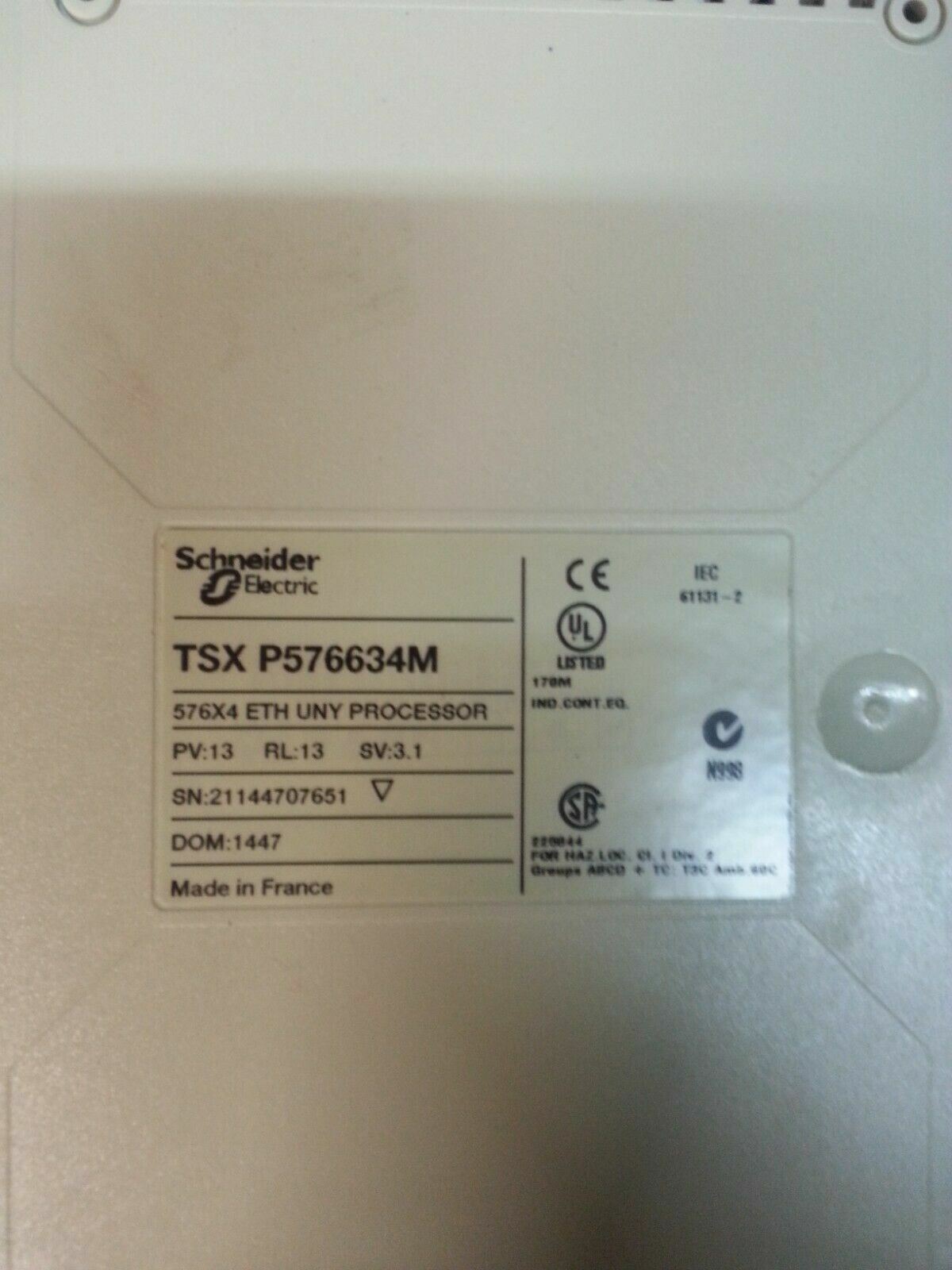 Schneider TSXP576634M TSX Premium PLC Processor Module 576X4 Automation Control