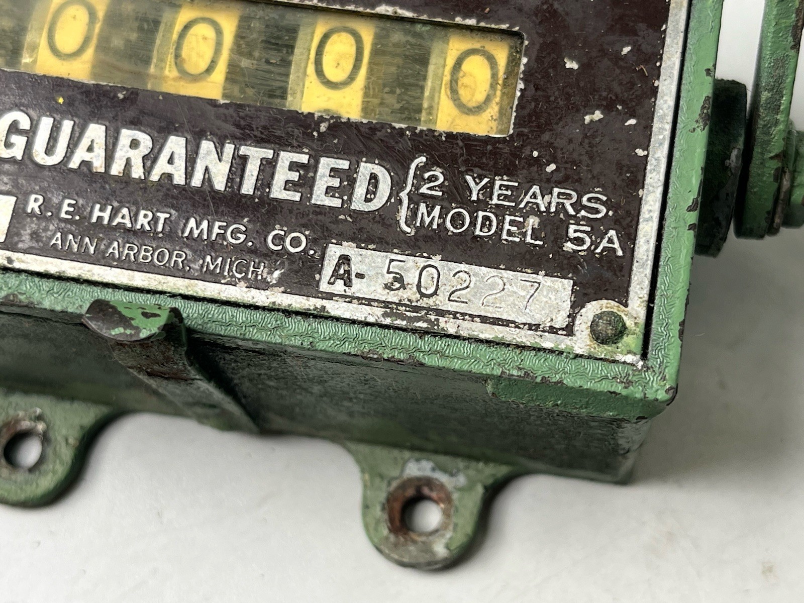 R.E. Hart MFG. CO. 1952 Mechanical Production Counter Model 5A Vintage USA