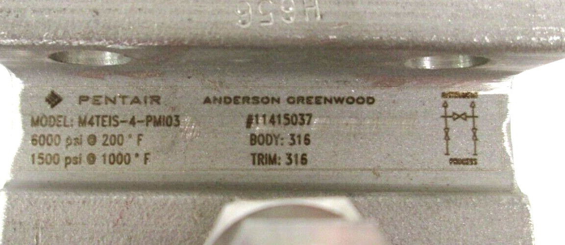 PENTAIR ANDERSON-GREENWOOD, M4TEIS-4-PMI03, 3-WAY MANIFOLD, 316 SST, SURPLUS