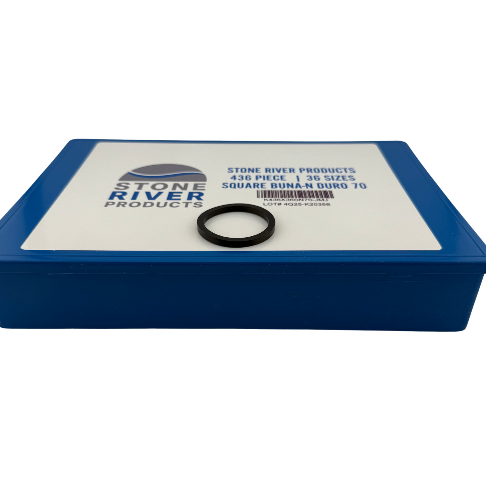 Industrial Square Buna-N Duro 70 Kit | 436 Pcs 36-Size (Lathe Cut Washer Rings)
