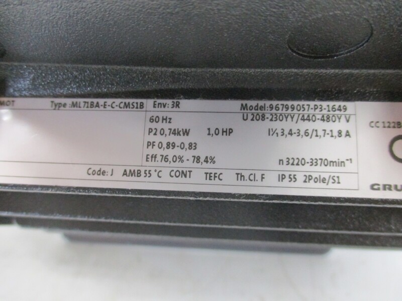 GUNDFOS ML71BA-E-C-CMS1B 440-480V 1.7-1.8A NSNP