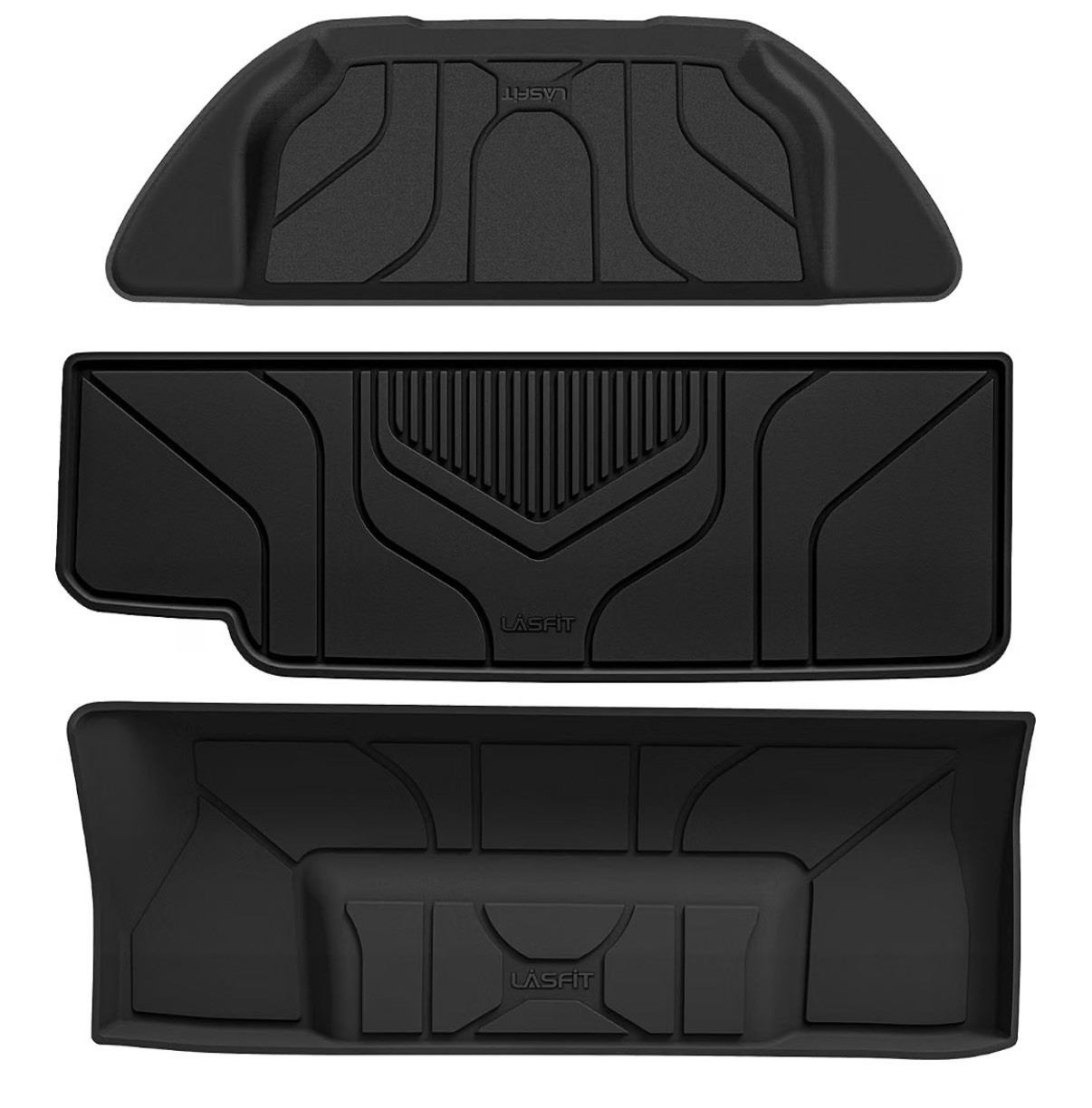 LASFIT Trunk Mats Fit for Tesla Model X & Model X Plaid 6 7 Seater 21-25