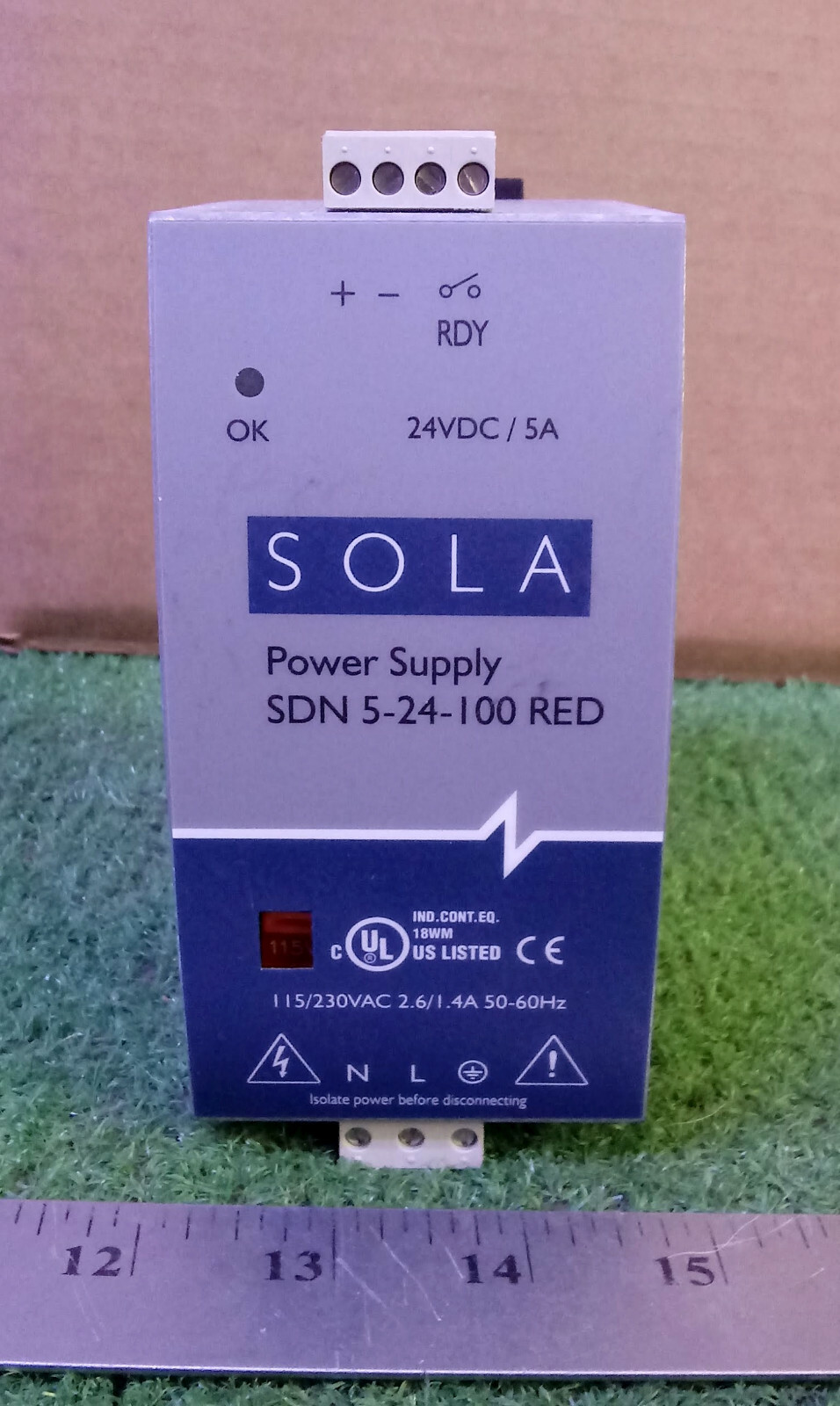 1 USED SOLA SDN 5-24-100 RED POWER SUPPLY ***MAKE OFFER***