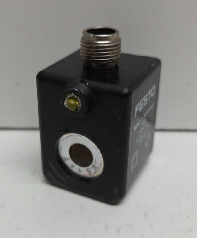 GUARANTEED! FESTO 24V SOLENOID VALVE COIL MDH-3/2-24VDC-M12-LED