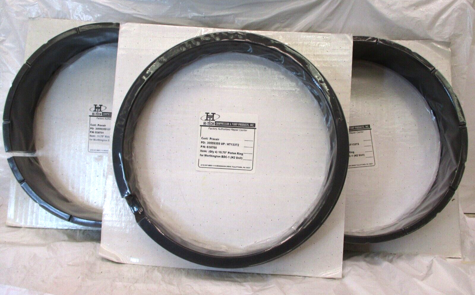 HI-TECH G38700 10.75″ Piston Ring G38701 10.75″ Rider Ring for BDC-1 H2 A6692PA