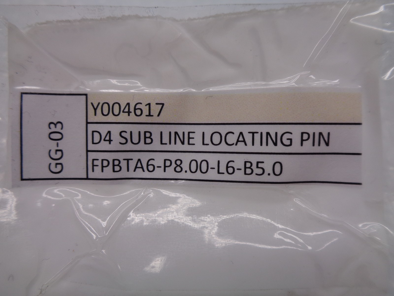 INDUSTRIAL SPARE FPBTA6-P8.0-L6-B5.0 LOCATING PIN LOT OF 3 NSNP