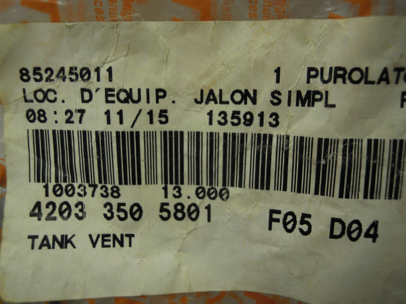 STIHL 4203-350-5801 TANK VENT GENUINE PARTS *NEW