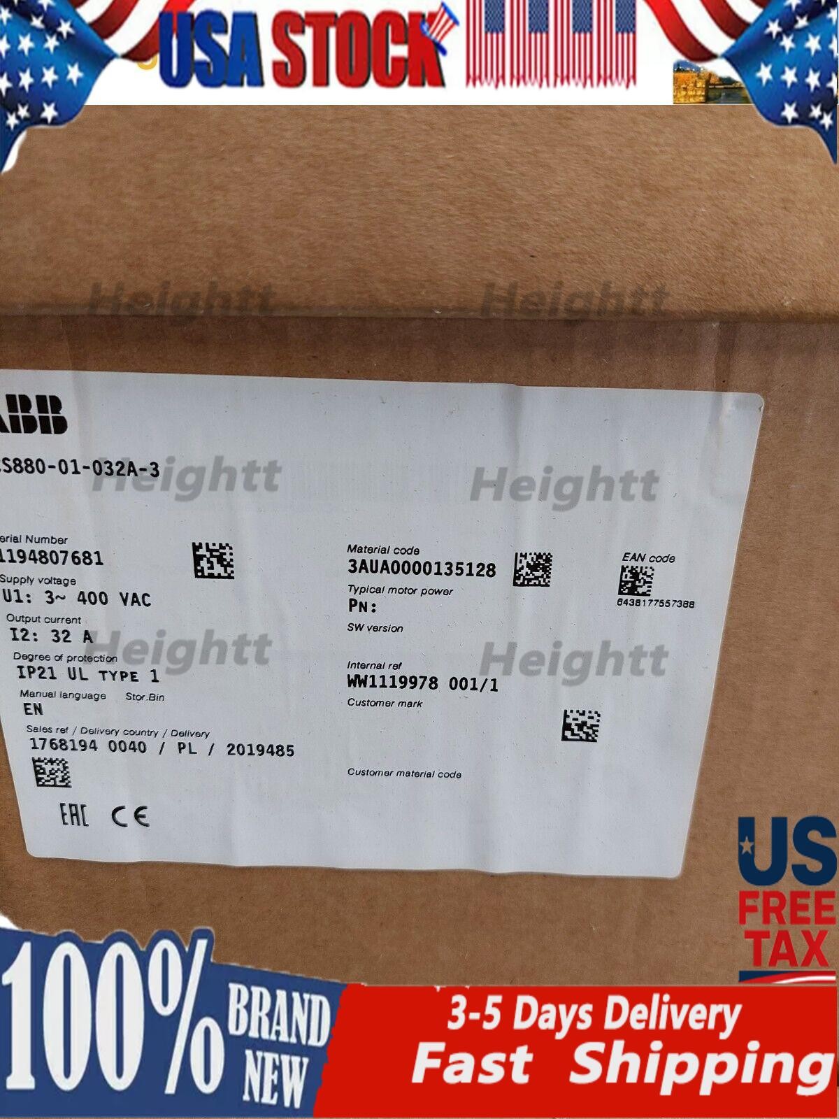 ABB ACS880-01-032A-3 ABB 15KW Brand New in Original Sealed Packaging Spot Goods