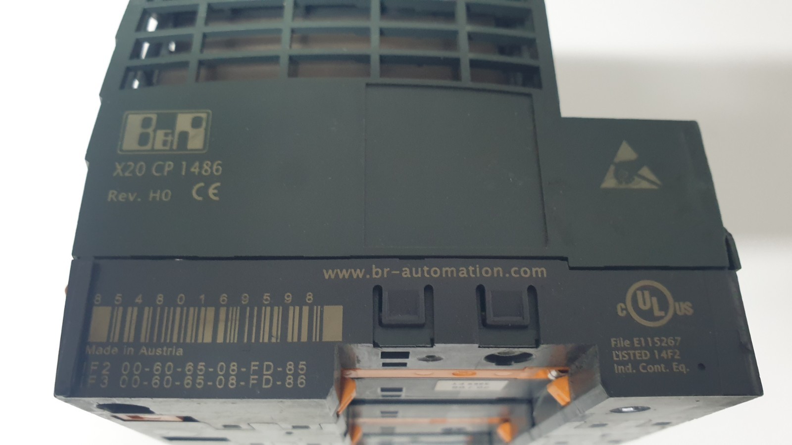 B&R X20 CP1486 PLC Controller with USB & Ethernet Ports | Rev. H0 | Used