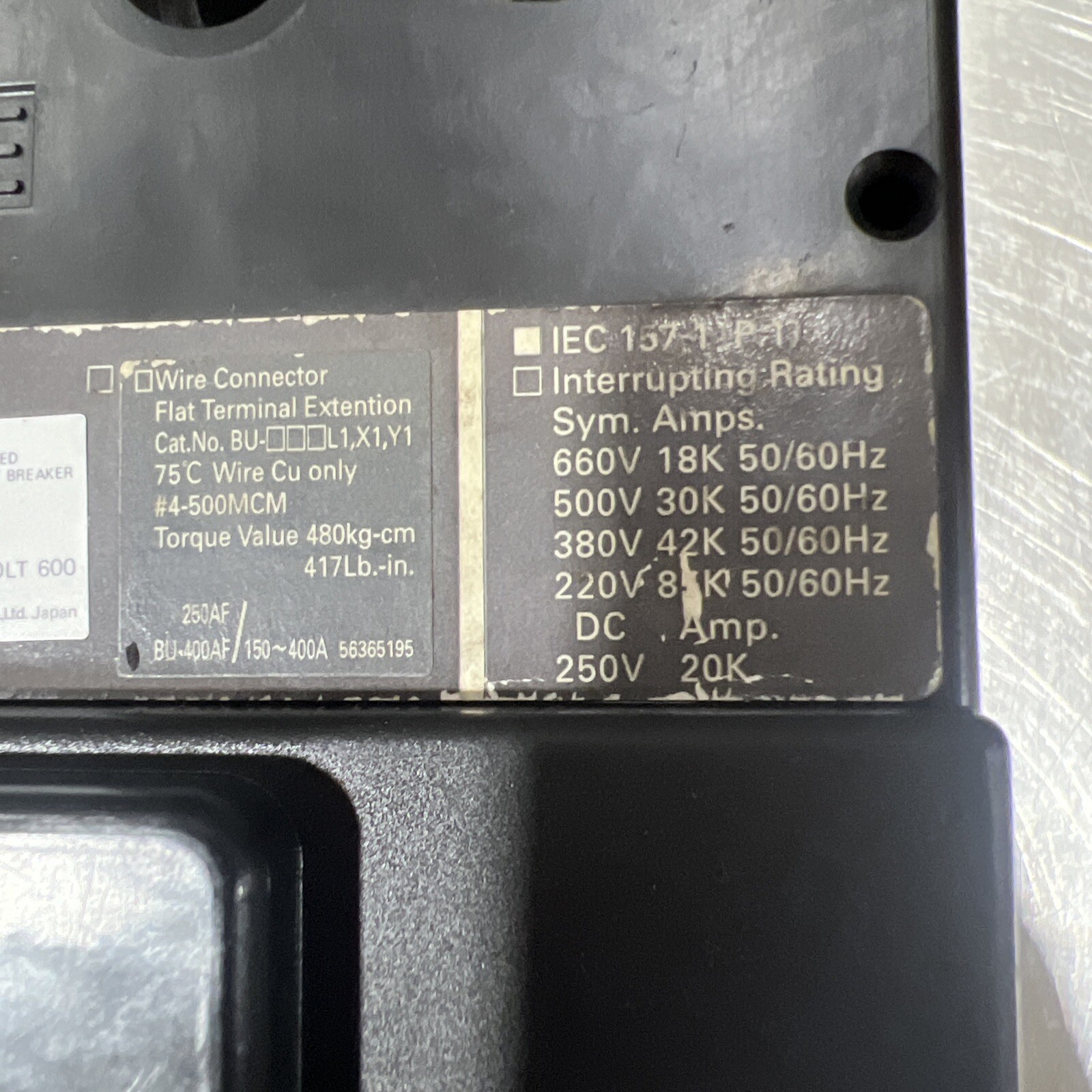 FUJI BU-JHB2150 150AMP 600VAC 250 VDC Circuit Breaker Used Surplus