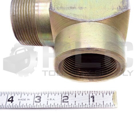 NEW #16 1-1/2″ ID 1-7/8″ OD MALE 3/4″ ID FEMALE HYDRAULIC 90° ELBOW FITTING