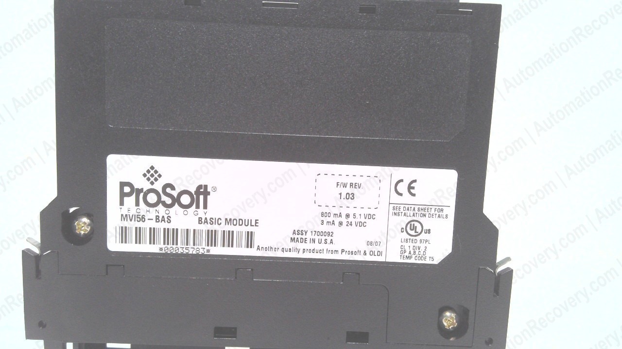 PROSOFT MVI56-BAS BASIC COMMUNICATION MODULE KIT, NEW #349672