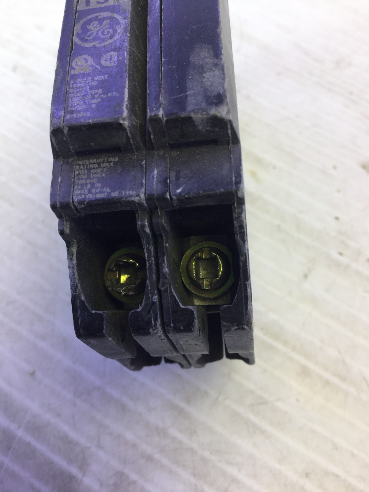 GE E11592 THQL 2-Pole 50A Listed Circuit Breaker HACR type NOS