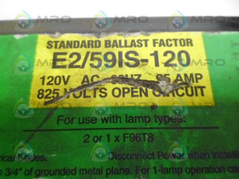 HOWARD INDUSTRIES E2/59IS-120 BALLAST UNMP