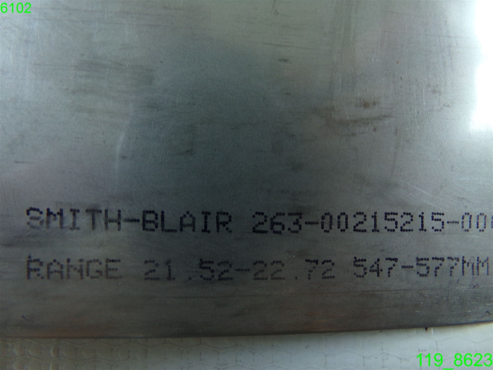 SMITH-BLAIR STAINLESS FULL CIRCLE REPAIR CLAMP 21.52″ – 22.72″ 263-00215215-000