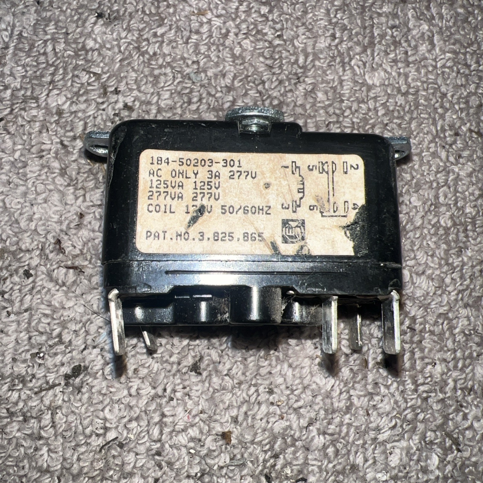 WHITE-RODGERS/RBM RELAYS 184-50203-301 AC ONLY 3A 277V 120V COIL