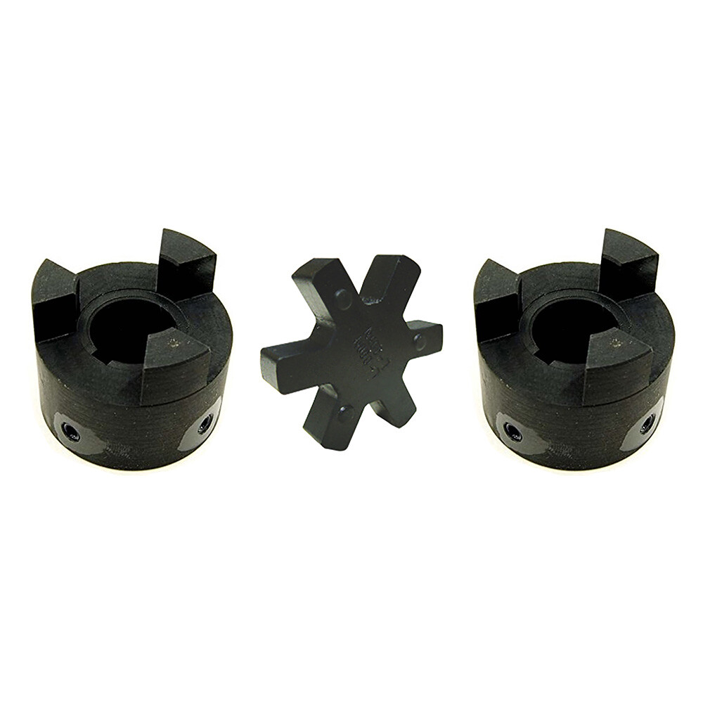 L-095 1/2 x 3/4 Flexible 3-Piece L-Jaw Coupling Set & Buna-N NBR Rubber Spider