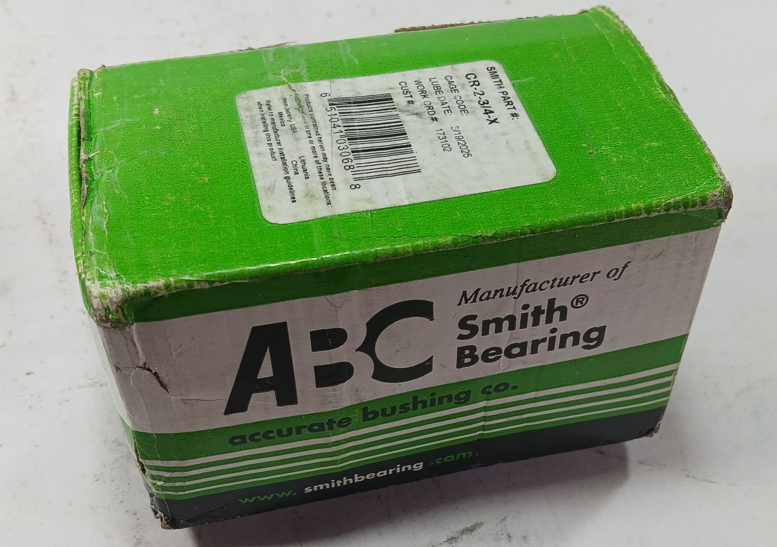 1 NEW ABC SMITH CR-2-3/4-X CAM FOLLOWER ROLLER BEARING NIB ***MAKE OFFER***