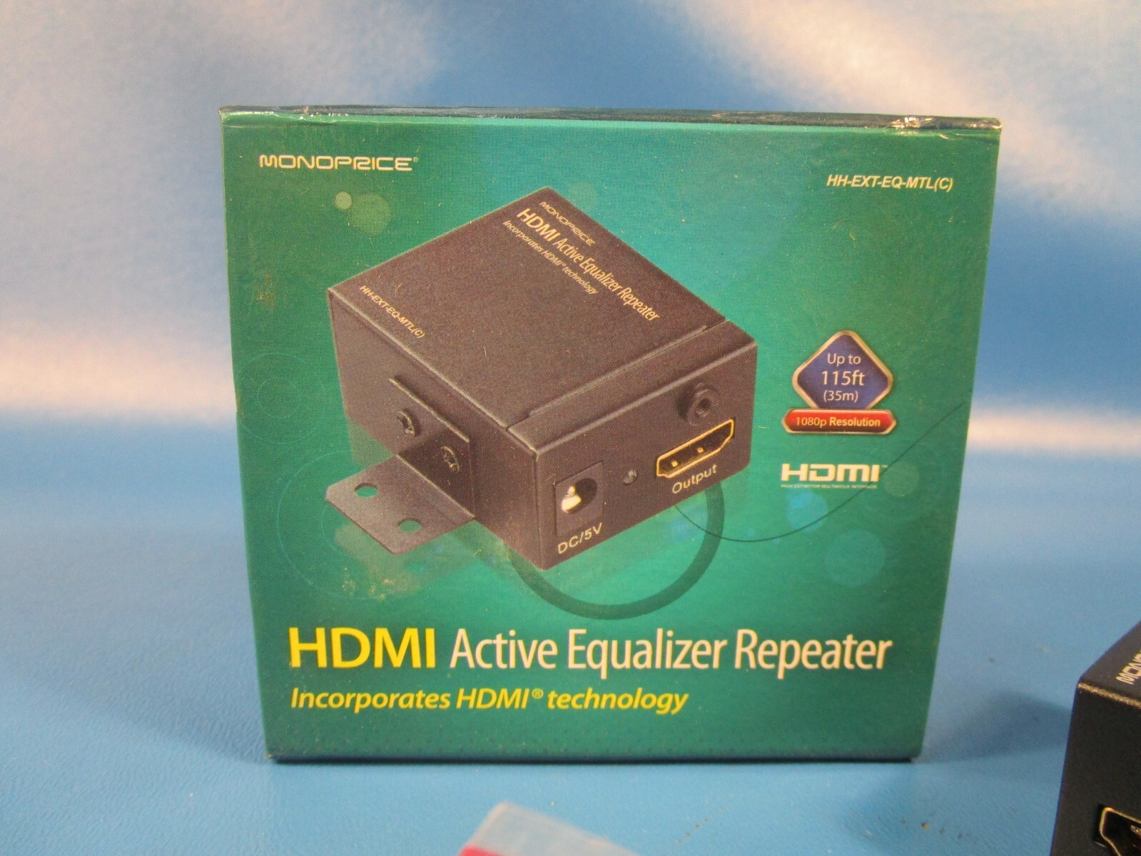 Monoprice HH-EXT-EQ-MTL(C), HDMI Active Equalizer Repeater
