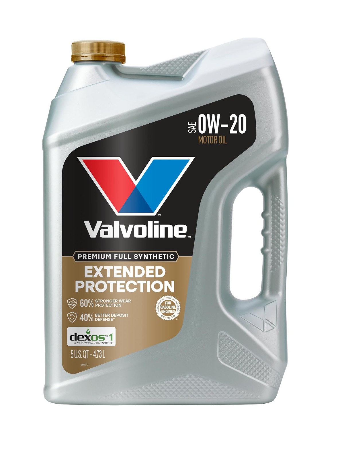 Valvoline Extended Protection Full Synthetic Motor Oil SAE 0W-20 5 5 QT, Gold