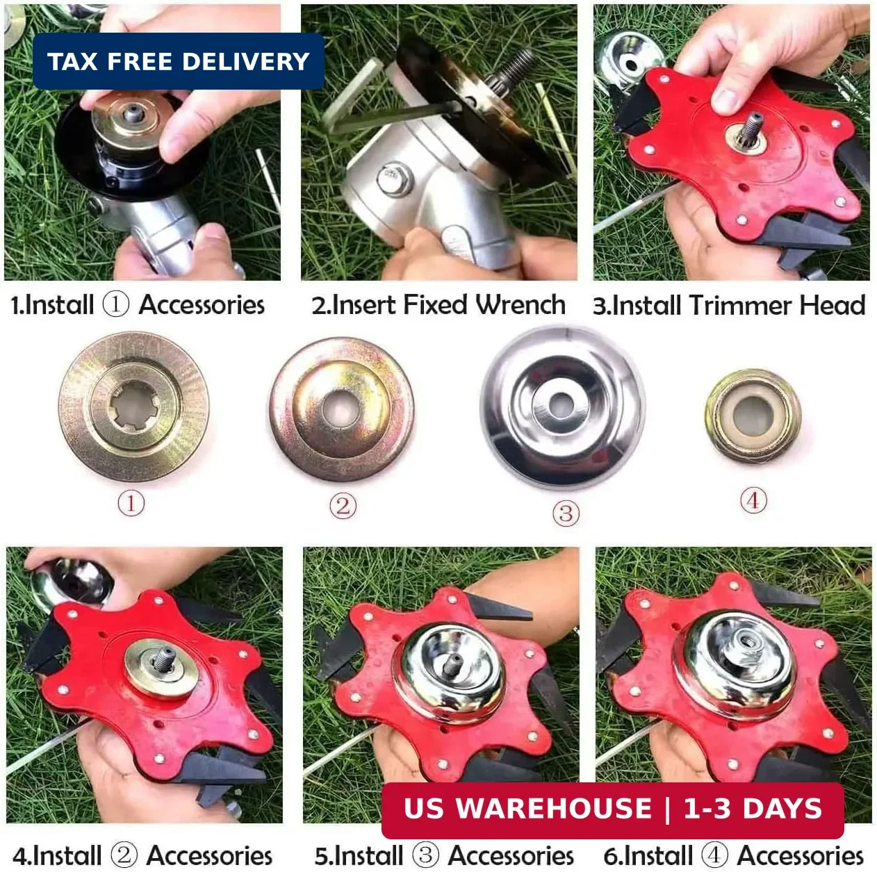 5Piece Set Trimmer Adapter Kit- Weed Kit, for Stihl Weed Trimmer Head Adapter fo
