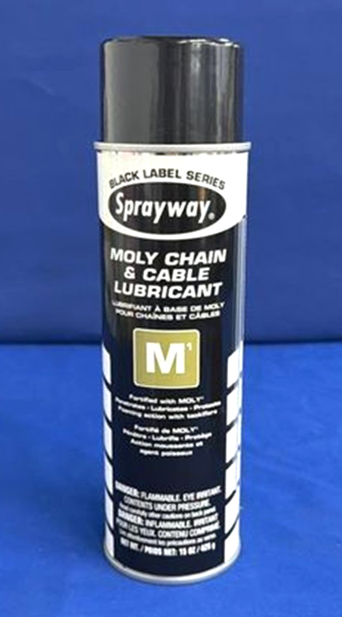 Sprayway SW291 M1 Moly Chain & Wire Cable Lubricant 15 oz Aerosol Can NEW