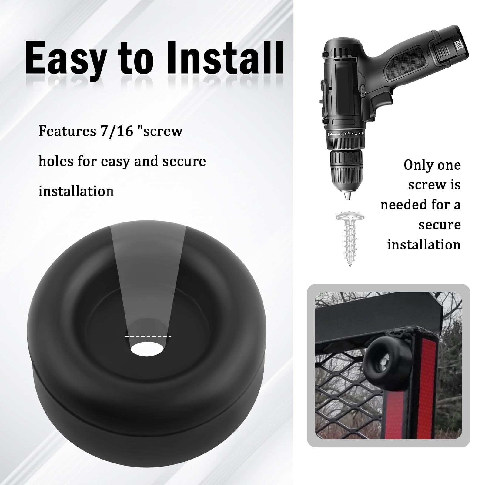 4PCS 2.12 Inch Rubber Bumper Stops Shock-Absorbing,Trailer Ramp Door Rubber